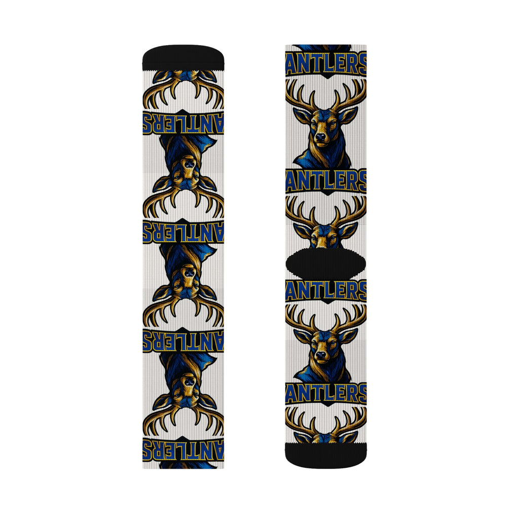 Antlers Team Logo Socks — Custom Sublimation Sports Crew Socks