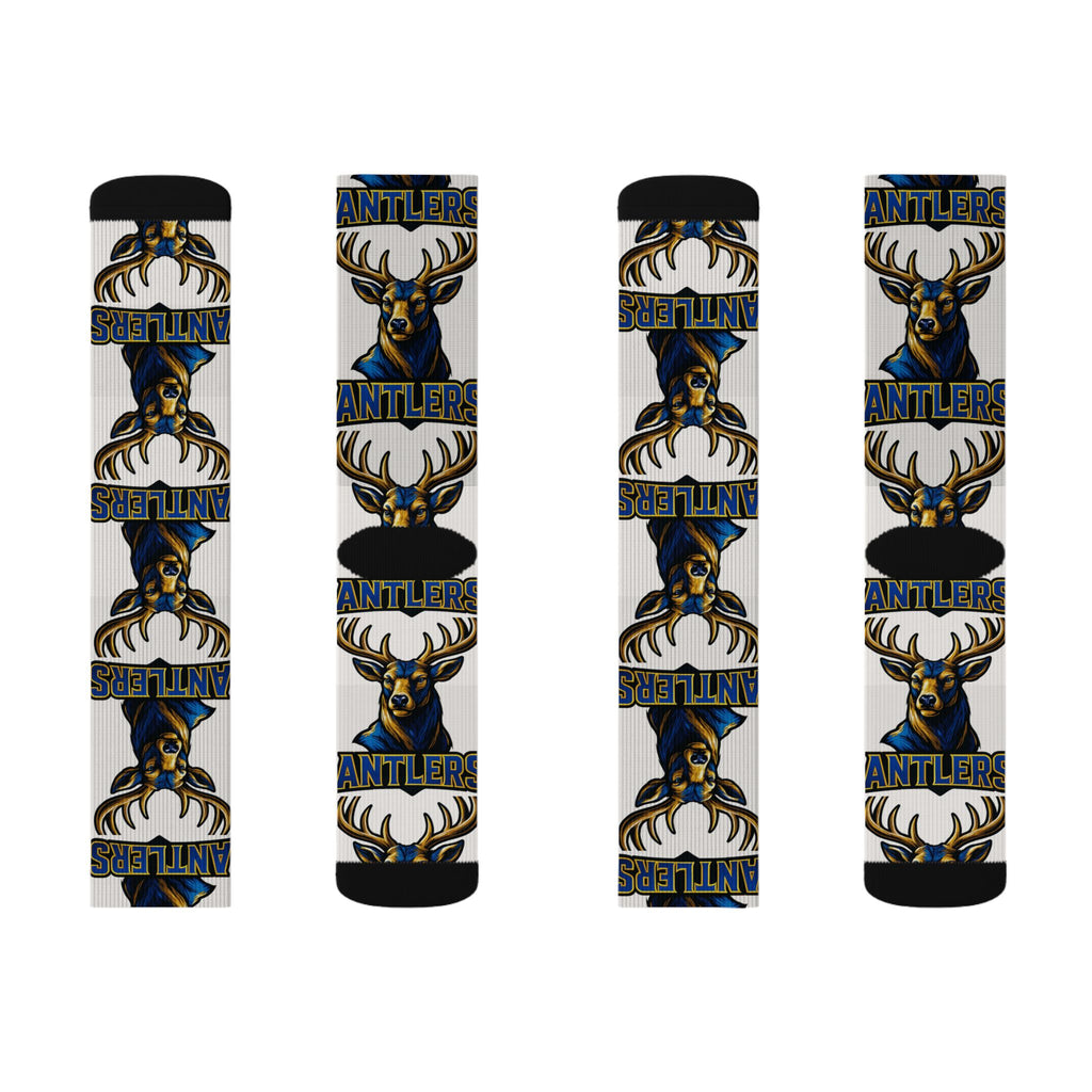 Antlers Team Logo Socks — Custom Sublimation Sports Crew Socks