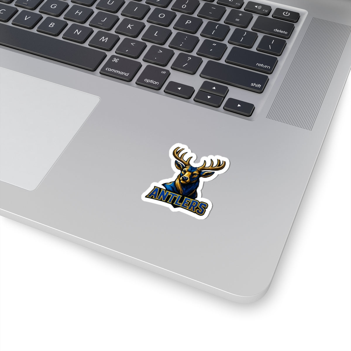 Antlers Mascot Sticker — Kiss‑Cut Team Logo Sticker for Laptops, Water Bottles & Gear