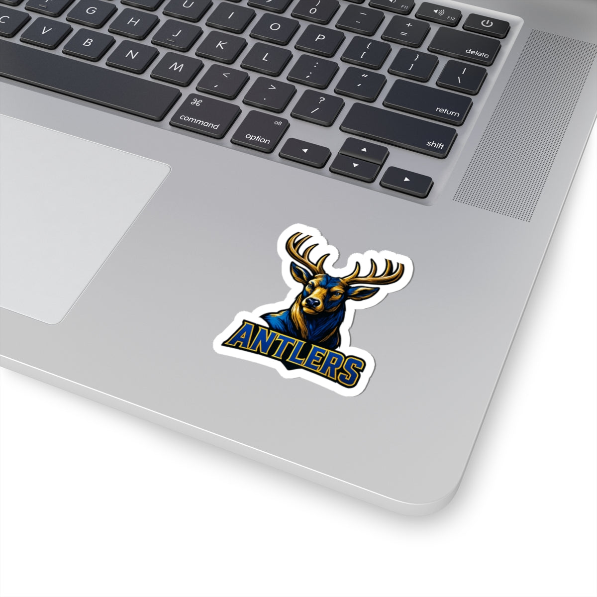 Antlers Mascot Sticker — Kiss‑Cut Team Logo Sticker for Laptops, Water Bottles & Gear