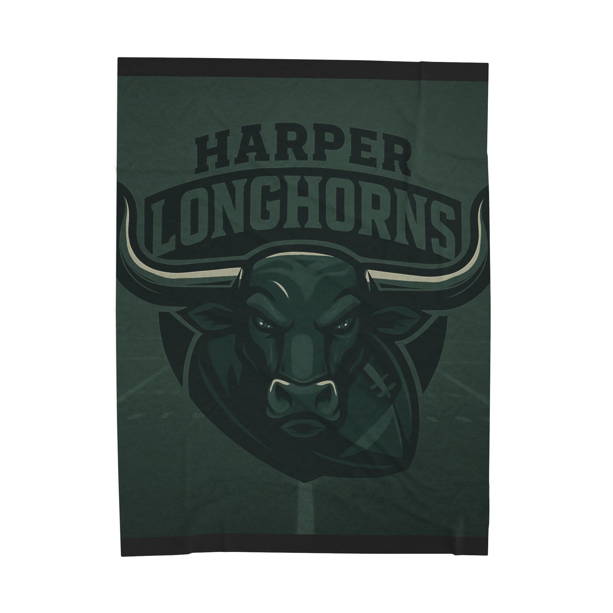 Harper Longhorns Plush Blanket – Cozy Team Spirit Throw for Fans-Black