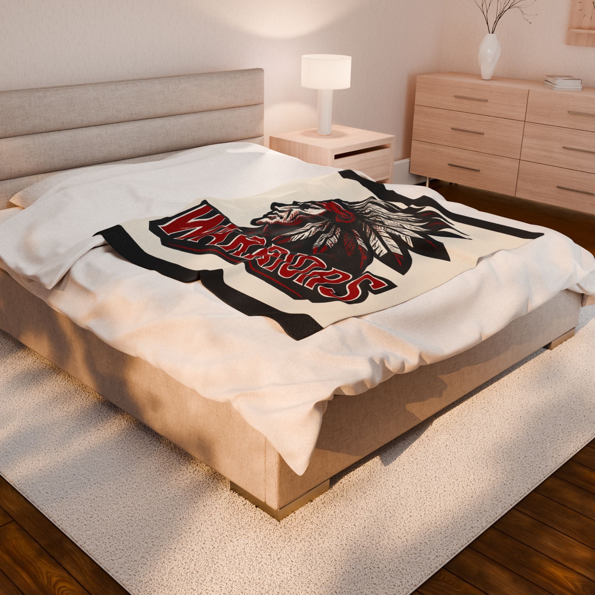 Ingram Warriors Velveteen Plush Blanket