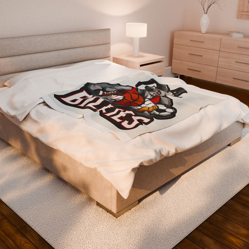 Fredericksburg Billies Sports Mascot Velveteen Plush Blanket