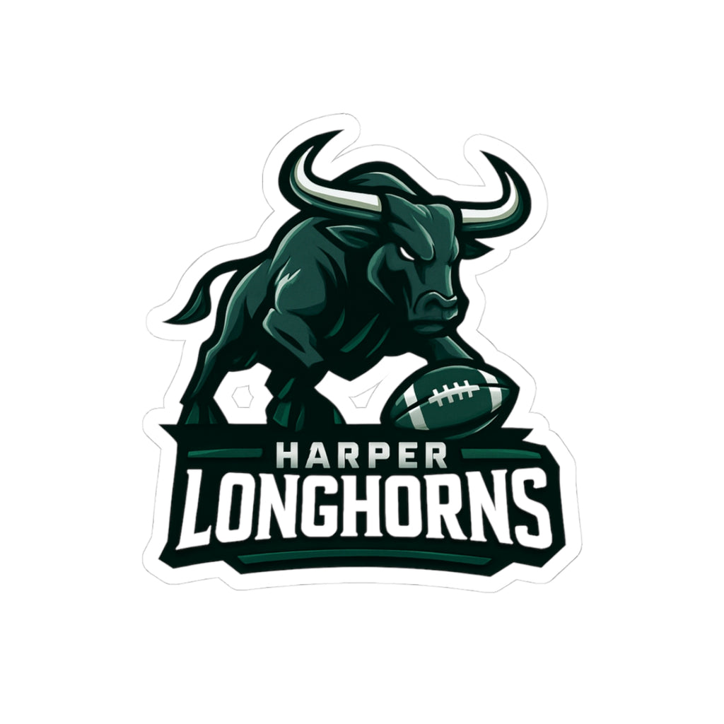 Longhorns Football Team Sticker — Harper Kiss-Cut Decal
