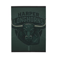 Harper Longhorns Plush Blanket – Cozy Team Spirit Throw for Fans-Black