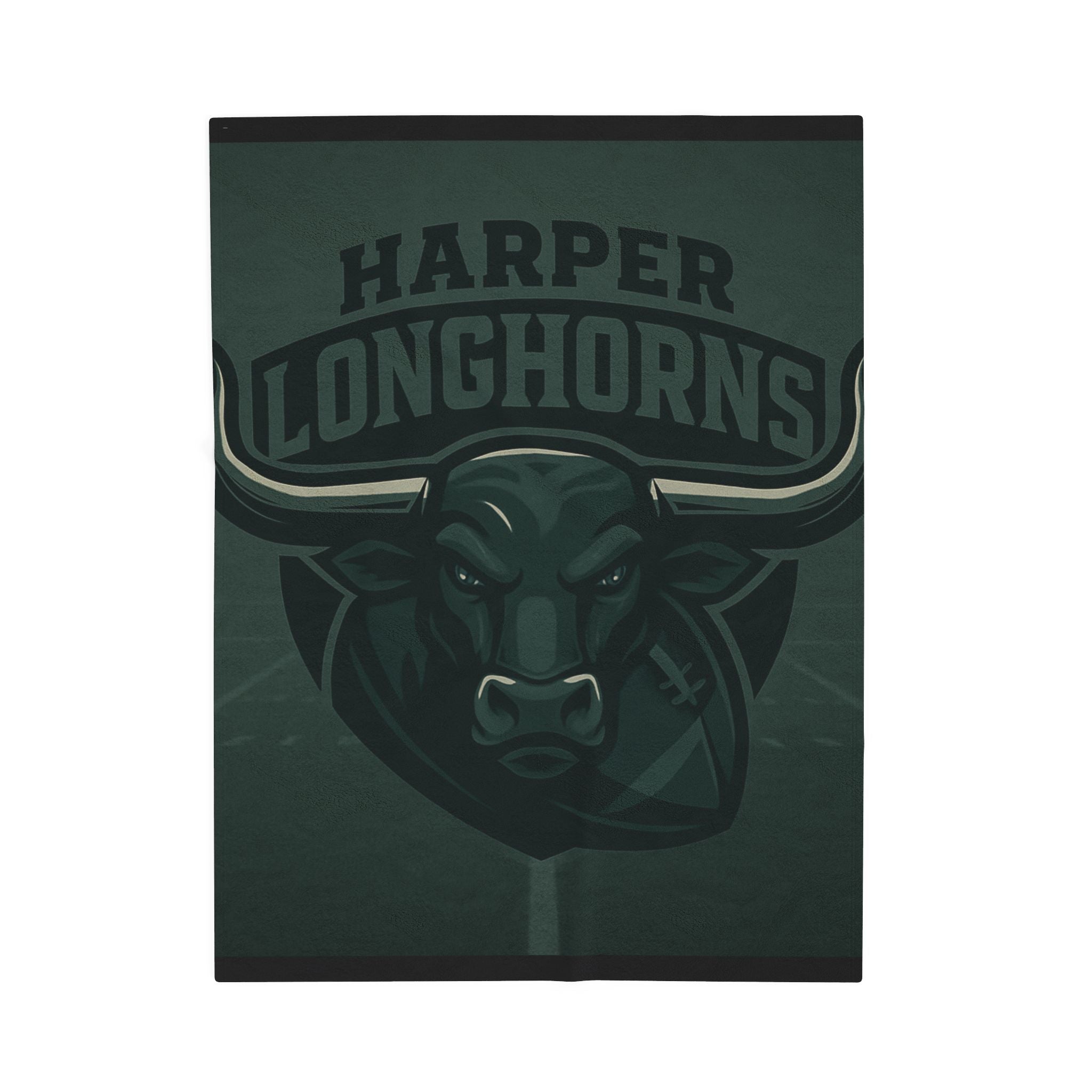 Harper Longhorns Plush Blanket – Cozy Team Spirit Throw for Fans-Black