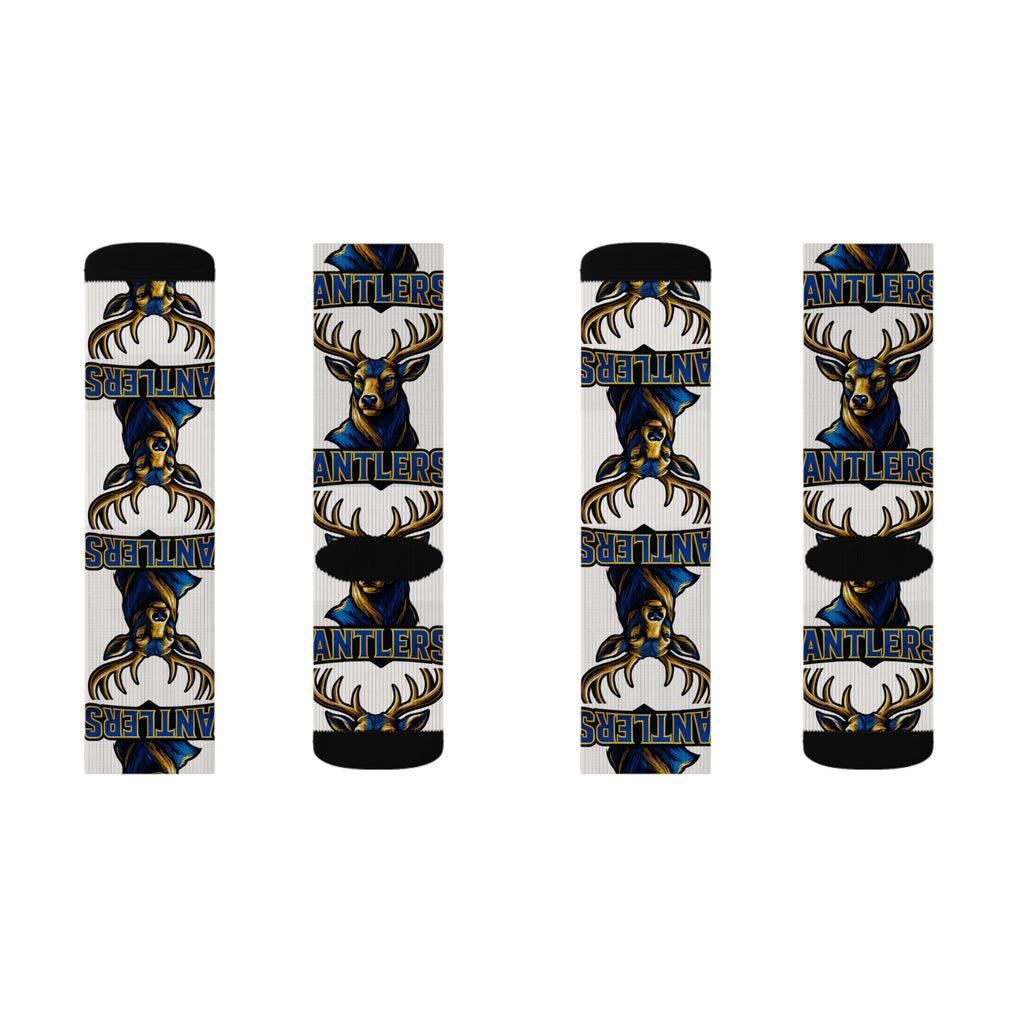 Antlers Team Logo Socks — Custom Sublimation Sports Crew Socks
