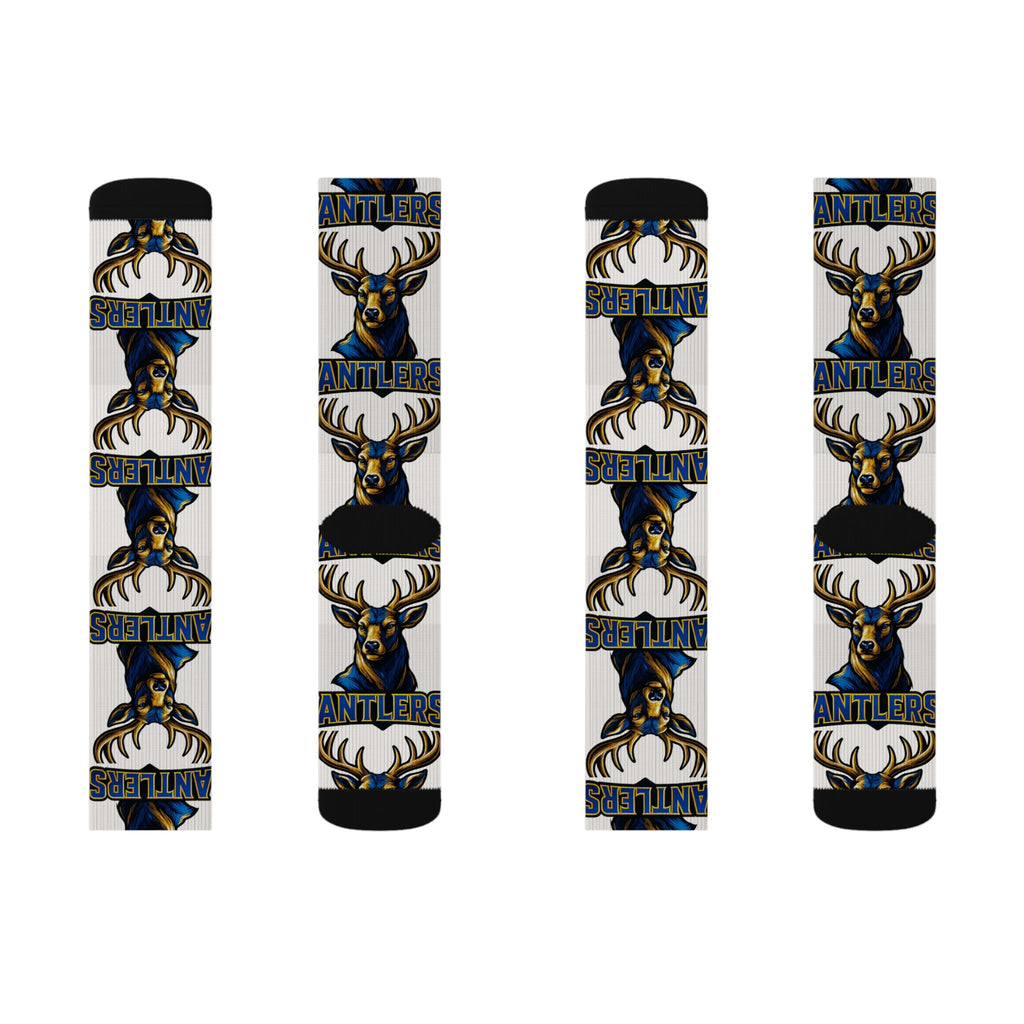Antlers Team Logo Socks — Custom Sublimation Sports Crew Socks