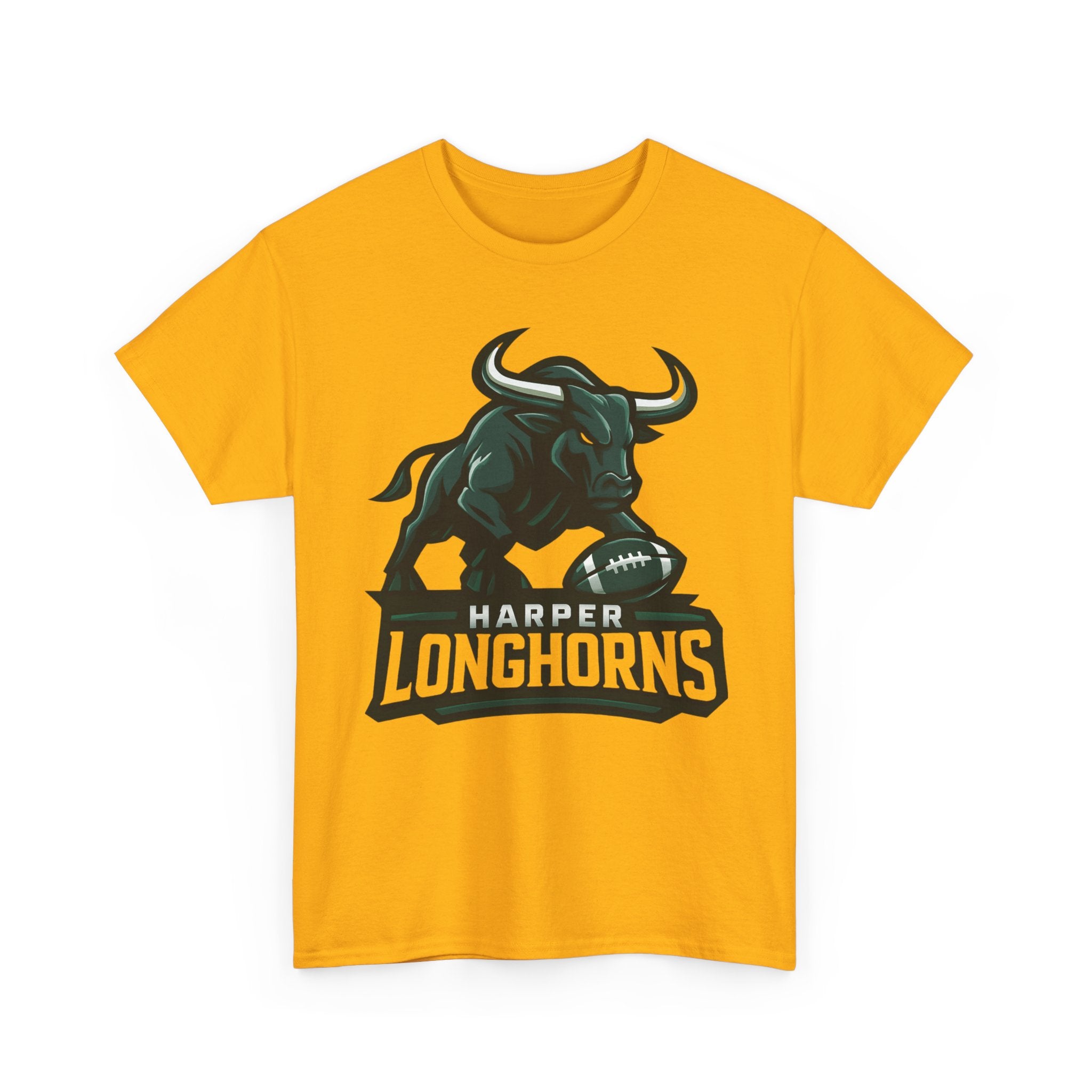Harper Longhorns Football Tee — Bold Longhorn Graphic