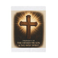 Christian Plush Blanket – ‘Property of The Father, The Son & The Holy Spirit’ Cozy Throw