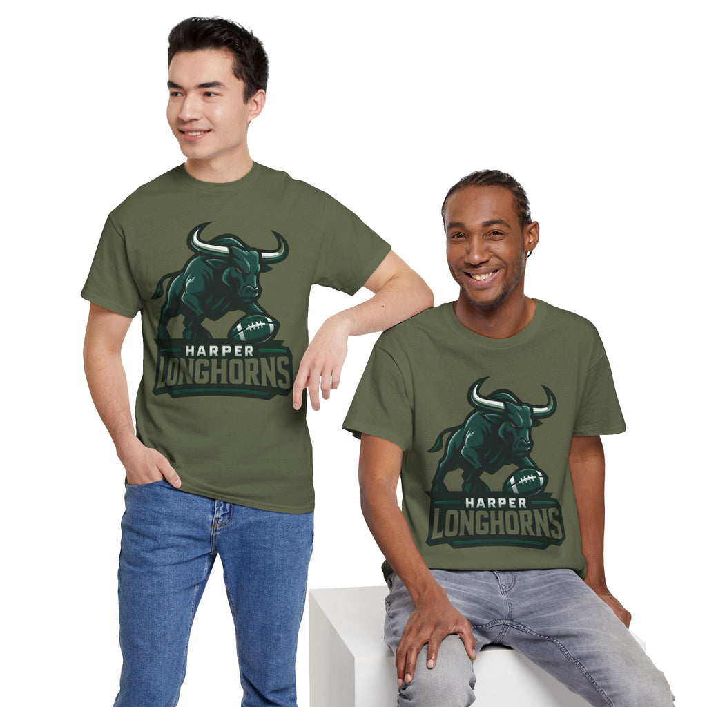 Harper Longhorns Football Tee — Bold Longhorn Graphic