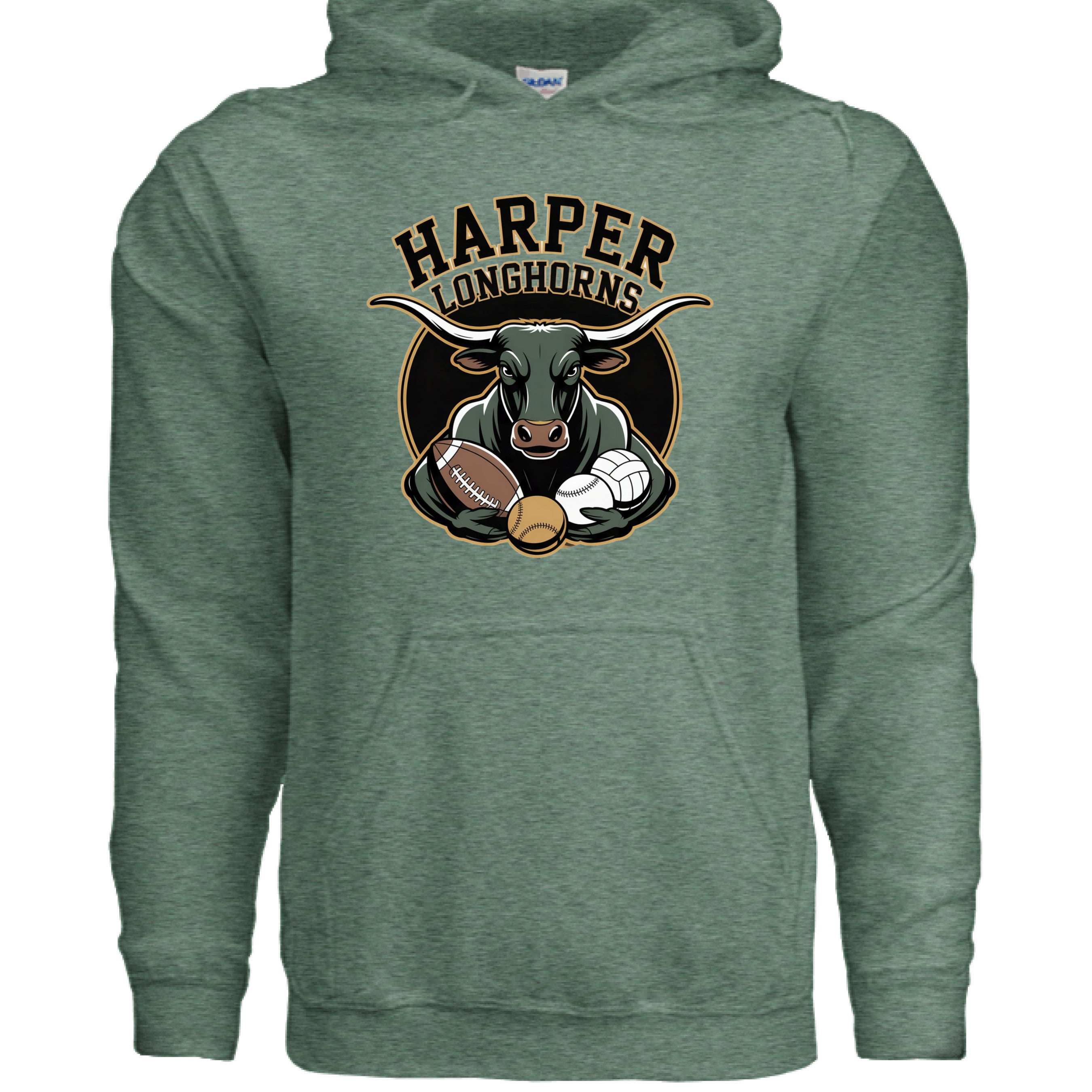 Heather Sport Dark Green - FRONT