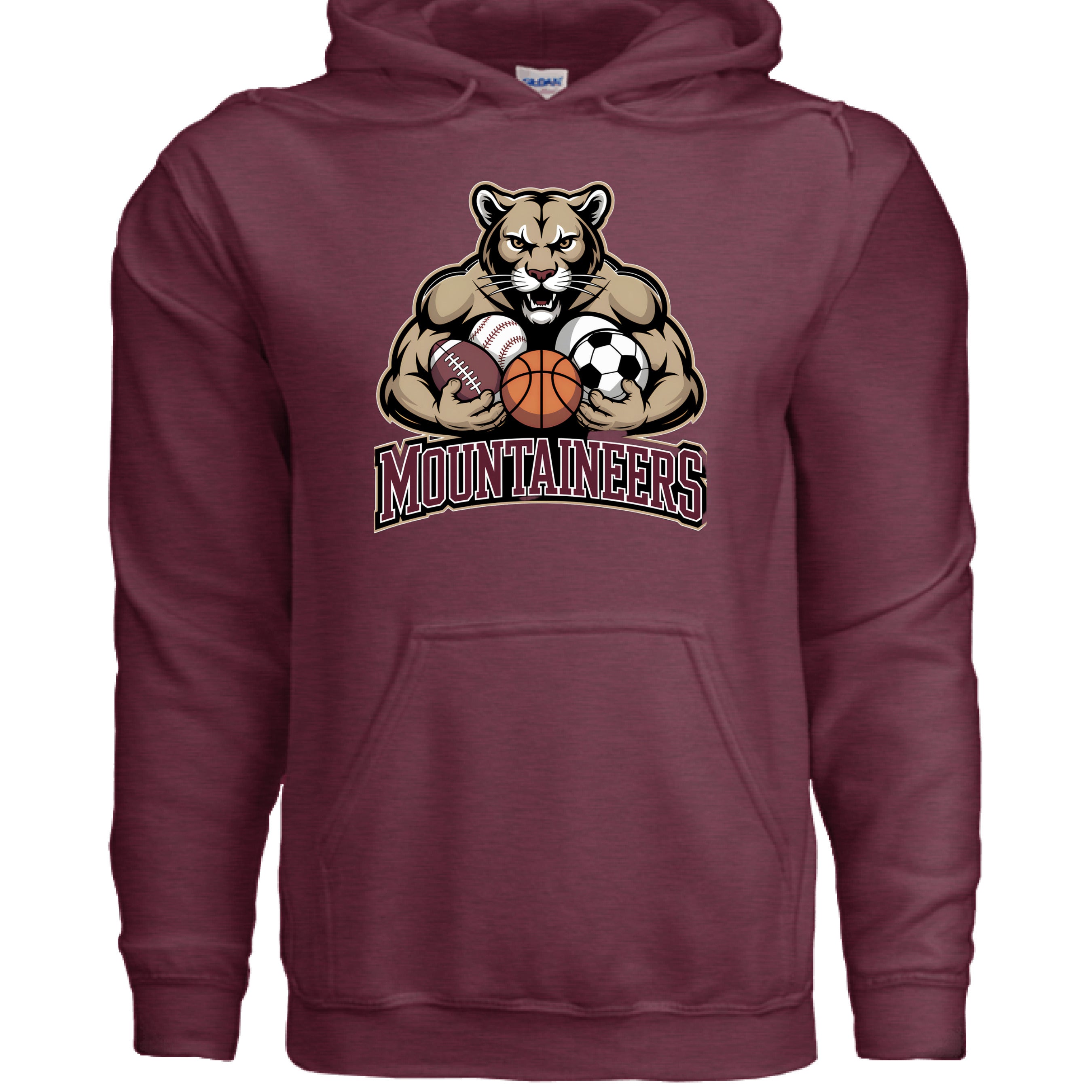 Heather Sport Dark Maroon - FRONT